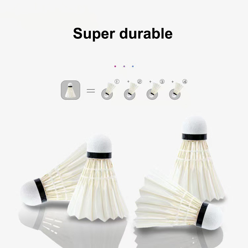 3/6 stuks badmintonballen, wit - Badminton Shuttlecock recensie en prijs