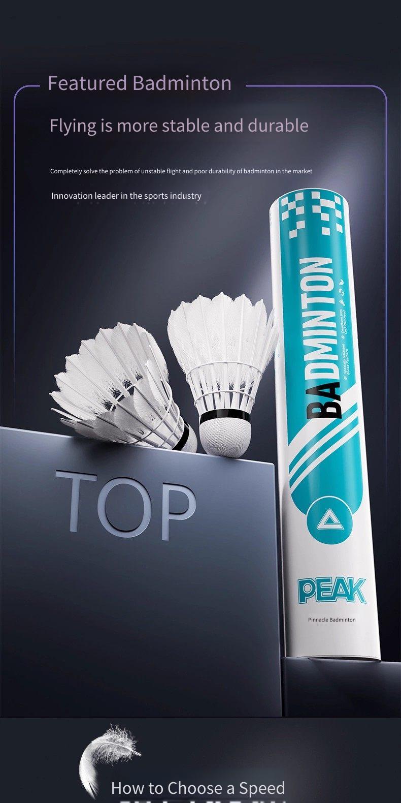 PEAK Ganzenveren Badminton Off - Feather Shuttlecock recensie en prijs