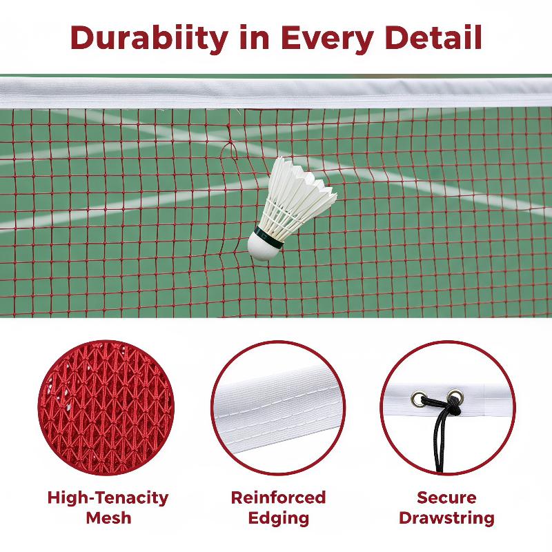 Standaard 6m badmintonnet met  - Badminton Net recensie en prijs
