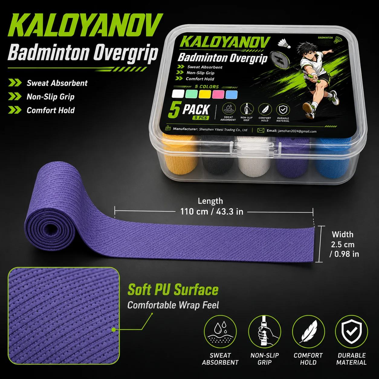 Tennis Overgrip Badminton Over - Badminton Materi recensie en prijs