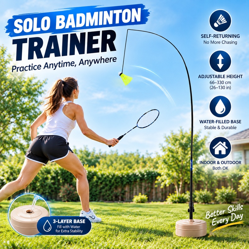 Solo Badminton Trainer Zelfter - Badminton Shuttlecock recensie en prijs